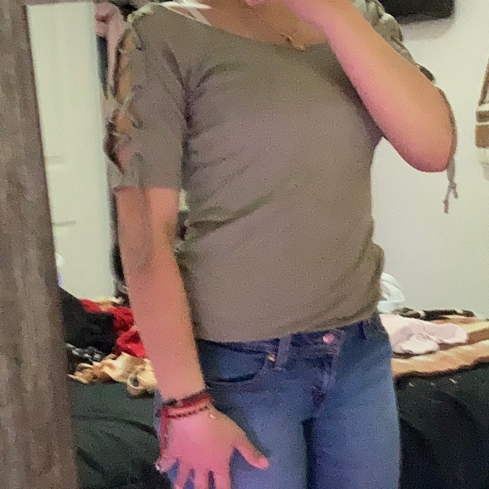 Green shirt